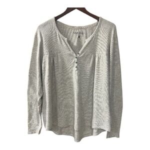 North River Outfitters long Sleeve Thermal Material Gray Blouse Size XL Women